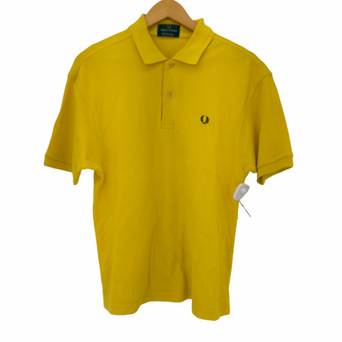 フレッドペリー FRED PERRY MADE IN ENGLAND ロゴ刺繍 鹿の子ポロシャツ メンズ import:S