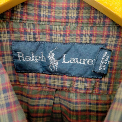 ラルフローレン RALPH LAUREN チェック L/Sシャツ メンズ import:S
