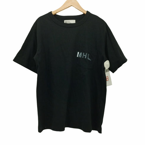 エムエイチエル マーガレットハウエル MHL. MARGARET HOWELL ロゴプリント クルーネックTシャツ メンズ import:L