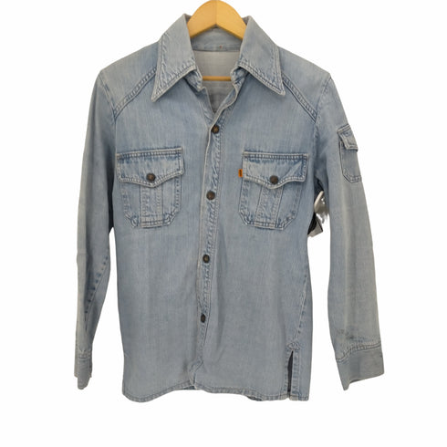 リーバイス Levis 70S 刻印73 オレンジタブ デニムオープンカラーシャツ シガレットポケット メンズ