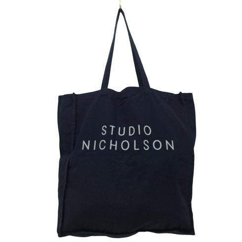 スタジオニコルソン STUDIO NICHOLSON ロゴプリント トートバッグ メンズ