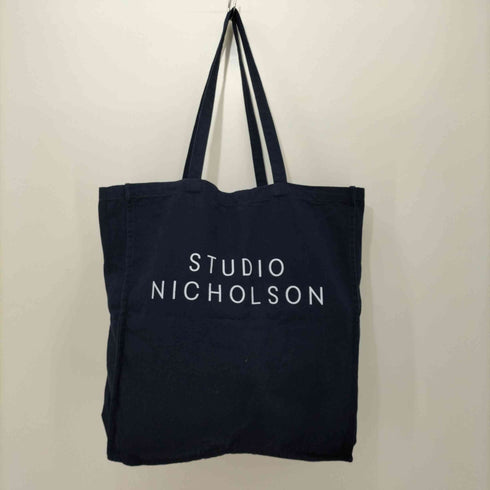 スタジオニコルソン STUDIO NICHOLSON ロゴプリント トートバッグ メンズ