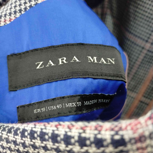 ザラマン ZARA MAN チェックテーラードジャケット メンズ 50