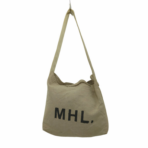 エムエイチエル マーガレットハウエル MHL. MARGARET HOWELL ロゴプリント リネントートバッグ メンズ