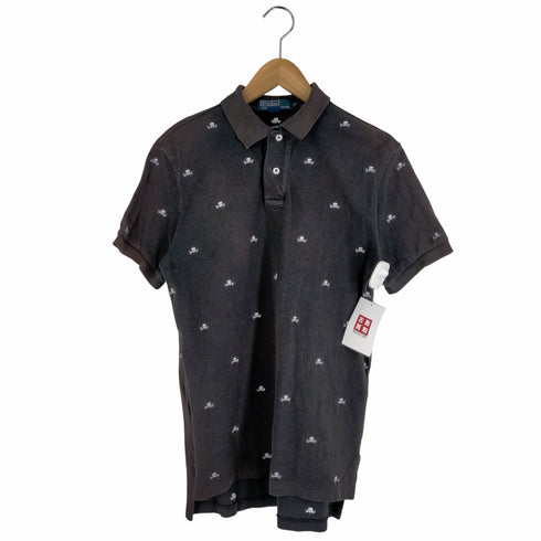 ポロバイラルフローレン Polo by RALPH LAUREN CUSTOM FIT スカル柄 鹿の子 ポロシャツ メンズ JPN:M