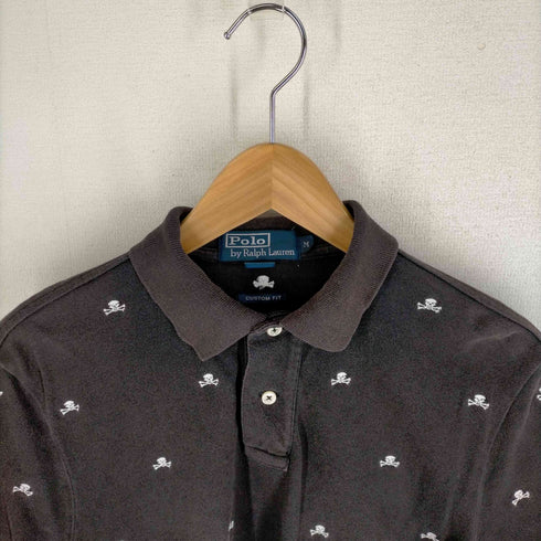 ポロバイラルフローレン Polo by RALPH LAUREN CUSTOM FIT スカル柄 鹿の子 ポロシャツ メンズ JPN:M