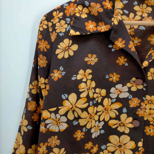 フルギ PYKETTES 70S 花柄 開襟 長袖ブラウス メンズ