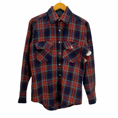 ジェーシーペニー JC Penney 80S THE MEN'S SHOP チェック柄 内キルティング プリントネルシャツ メンズ import:S