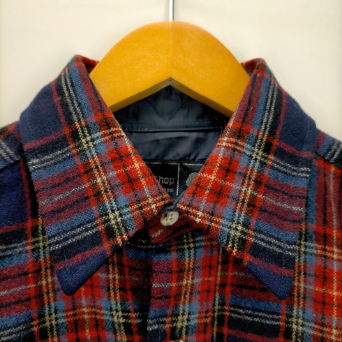 ジェーシーペニー JC Penney 80S THE MEN'S SHOP チェック柄 内キルティング プリントネルシャツ メンズ import:S