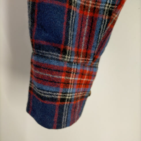ジェーシーペニー JC Penney 80S THE MEN'S SHOP チェック柄 内キルティング プリントネルシャツ メンズ import:S