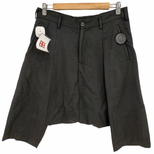 ブラックコムデギャルソン BLACK COMME des GARCONS 09SS ウールギャバ タックサルエルパンツ メンズ JPN:S