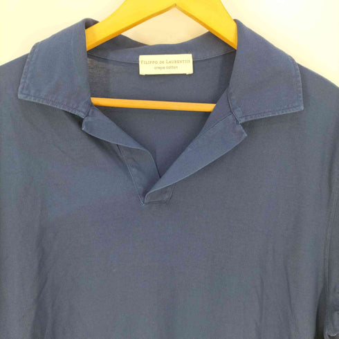 FILIPPO DE LAURENTIIS ノーボタンコットンスキッパーポロシャツ メンズ EUR:54