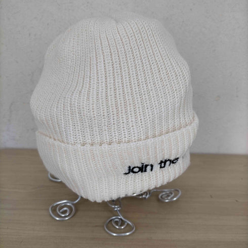 Join the flip side ロゴ刺繍ニット帽 メンズ