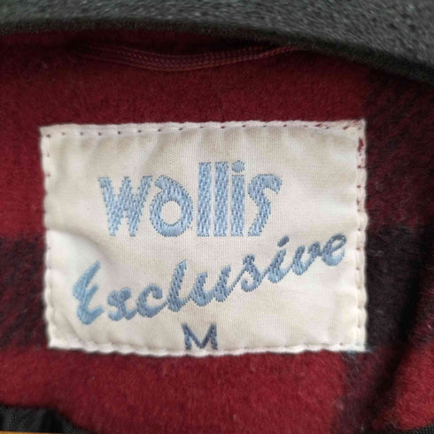wallis Exclusive 70-80s MADE IN THE U.K.ダブルブレスト チェックウールハーフコート メンズ import:M
