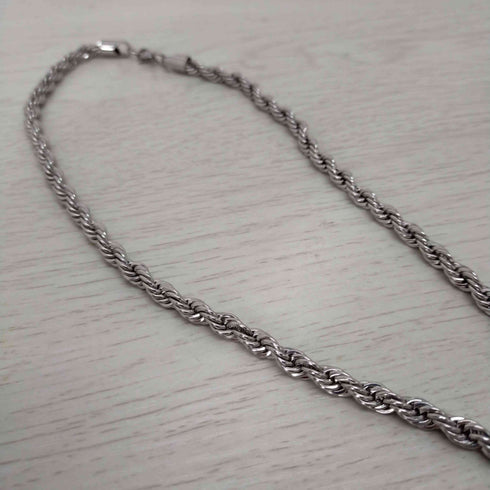 ロープネックレス シルバー 無刻印 メンズ ONE SIZE