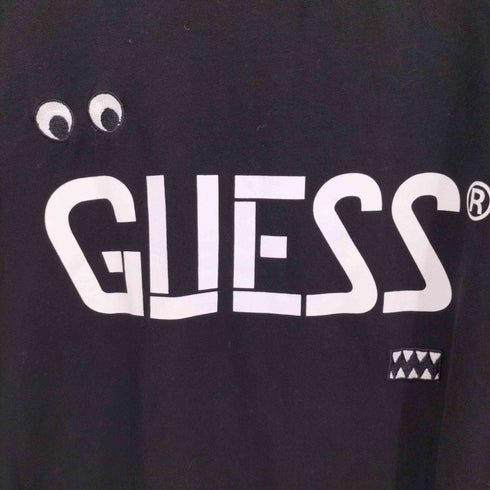 ゲス GUESS モノクロクルーネック フロントロゴ半袖tシャツ メンズ import:L