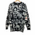 ザラ ZARA フォトプリント クルーネックコットンニット メンズ import:M