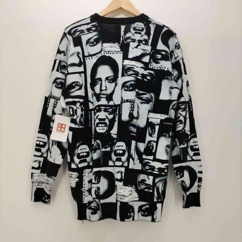 ザラ ZARA フォトプリント クルーネックコットンニット メンズ import:M