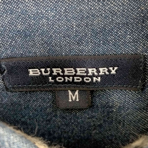 バーバリーロンドン BURBERRY LONDON ノバチェック切替デニムシャツ メンズ JPN:M