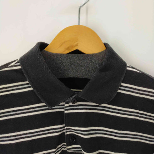 フレッドペリー FRED PERRY ロゴ刺繍 ボーダー半袖ポロシャツ メンズ import:L
