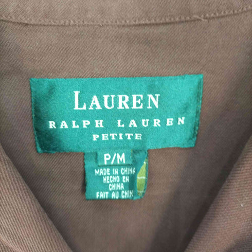 ローレンラルフローレン LAUREN RALPH LAUREN シルクシャツジャケット レディース import:M