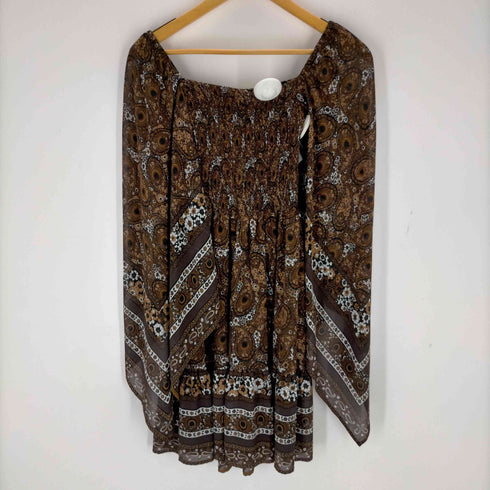 マイケルマイケルコース Michael Michael Kors Paisley Georgette Smocked Scarf-Sleeve Dress レディース 0