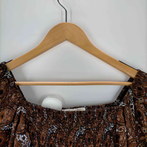 マイケルマイケルコース Michael Michael Kors Paisley Georgette Smocked Scarf-Sleeve Dress レディース 0