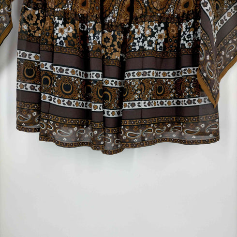 マイケルマイケルコース Michael Michael Kors Paisley Georgette Smocked Scarf-Sleeve Dress レディース 0