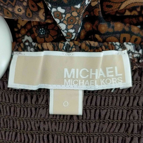 マイケルマイケルコース Michael Michael Kors Paisley Georgette Smocked Scarf-Sleeve Dress レディース 0