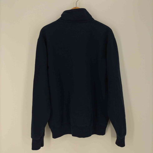 チャンピオン Champion 90-00S AUTHENTICタグ 企業ロゴ 刺繍 ハーフジップ スウェット メンズ import:L