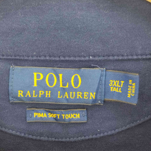 ポロラルフローレン POLO RALPH LAUREN PIMA SOFT TOUCH ポニー刺繍 サイドライン ハーフジップ スウェット ビッグサイズ メンズ 3XLT