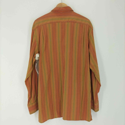 ROSS GRAISON イタリア製 シルク混 ストライプ L/S シャツ メンズ import:L