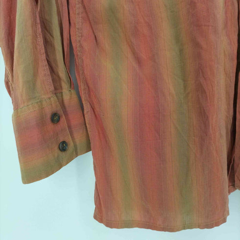 ROSS GRAISON イタリア製 シルク混 ストライプ L/S シャツ メンズ import:L