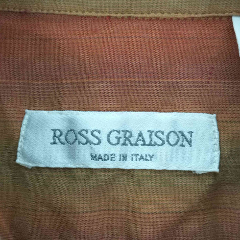 ROSS GRAISON イタリア製 シルク混 ストライプ L/S シャツ メンズ import:L