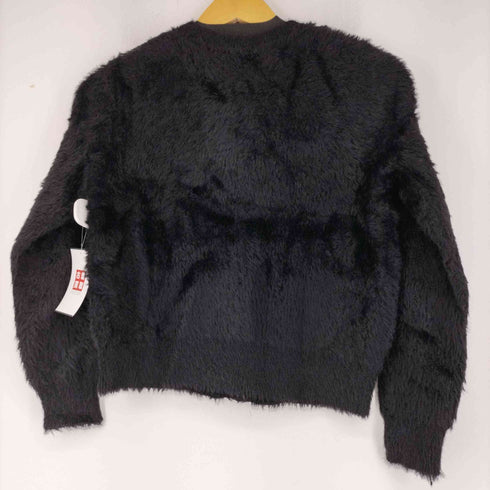ザラ ZARA ノーカラー フェイクファーカーディガン レディース JPN:S