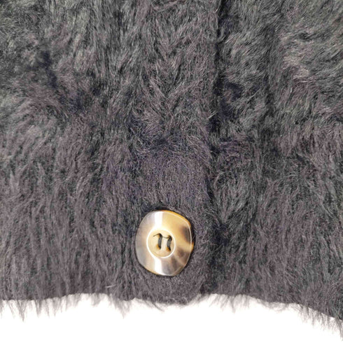ザラ ZARA ノーカラー フェイクファーカーディガン レディース JPN:S