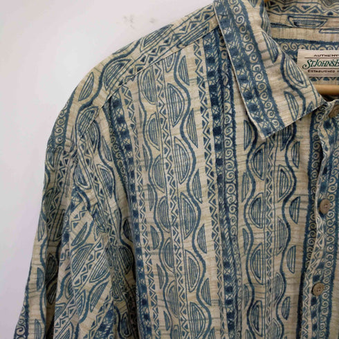 セントジョンズベイ STJOHNSBAY 総柄ショートスリーブシャツ ボックスシルエット メンズ JPN:XL