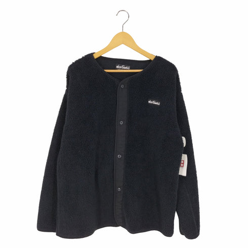 ワイルドシングス WILD THINGS PILE FLEECE NO COLLAR JACKET パイルフリースノーカラージャケット メンズ import:L