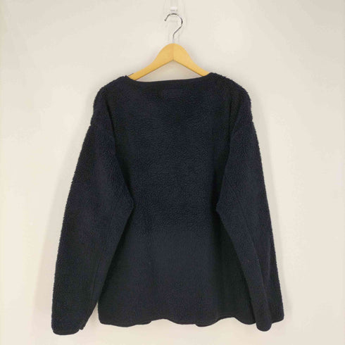 ワイルドシングス WILD THINGS PILE FLEECE NO COLLAR JACKET パイルフリースノーカラージャケット メンズ import:L