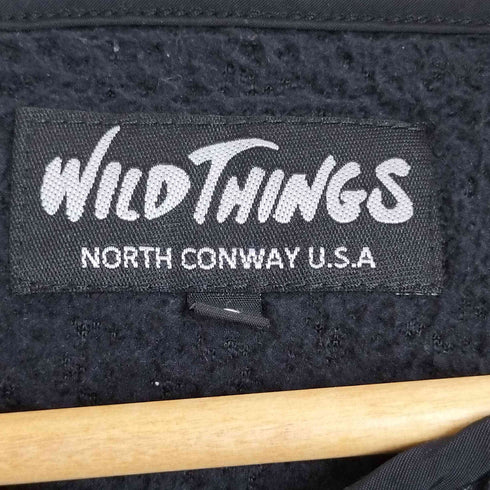 ワイルドシングス WILD THINGS PILE FLEECE NO COLLAR JACKET パイルフリースノーカラージャケット メンズ import:L
