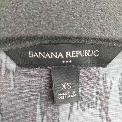バナナリパブリック BANANA REPUBLIC サイドギャザー 総柄ストレッチ ノースリーブワンピース レディース JPN:XS