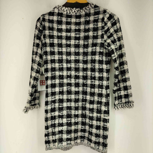 アナイ ANAYI ノーカラーニットツイード ロングジャケット レディース JPN:38