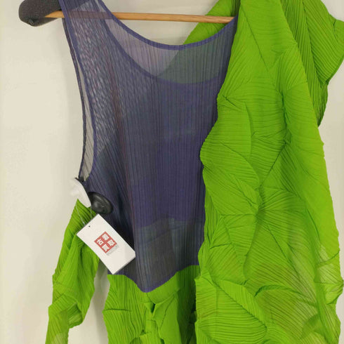イッセイミヤケ ISSEY MIYAKE 変形レイヤード プリーツワンピース レディース JPN:S