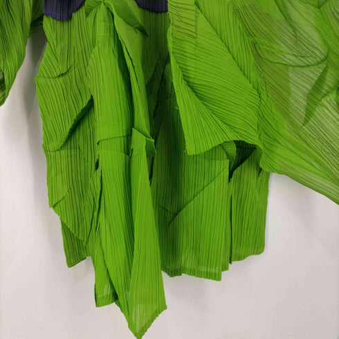 イッセイミヤケ ISSEY MIYAKE 変形レイヤード プリーツワンピース レディース JPN:S