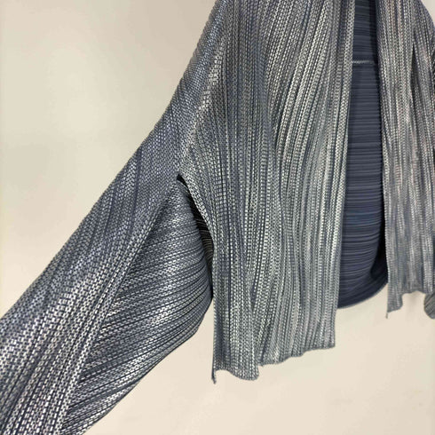 プリーツプリーズイッセイミヤケ PLEATS PLEASE ISSEY MIYAKE 箔プリント プリーツカーディガン 羽織り レディース JPN:3