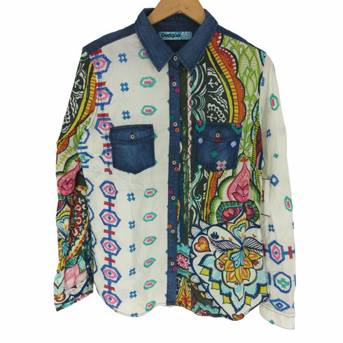 デシグアル Desigual カラフル刺繍プリント長袖シャツ レディース JPN:XL