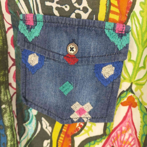デシグアル Desigual カラフル刺繍プリント長袖シャツ レディース JPN:XL