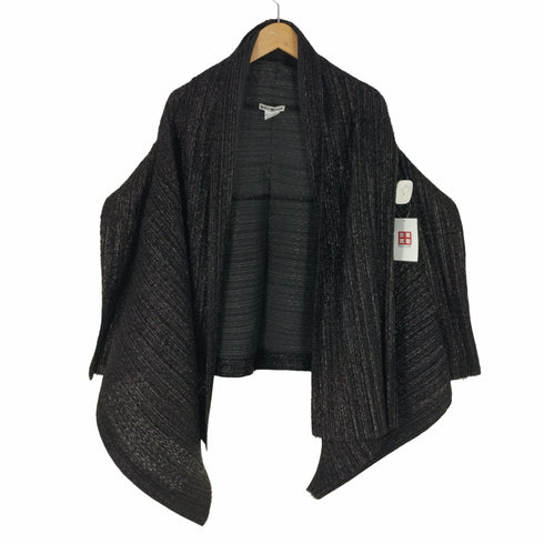 イッセイミヤケ ISSEY MIYAKE 変形ラメカーディガン ケープ レディース JPN:2