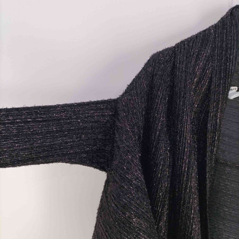 イッセイミヤケ ISSEY MIYAKE 変形ラメカーディガン ケープ レディース JPN:2