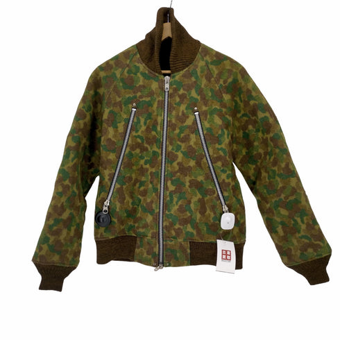 モニタリー MONITALY USA製 八の字 camo bomberジャケット メンズ US:36